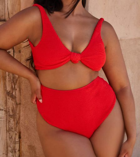 Curve X Bernadette Afia - Slip bikini a vita alta stropicciato - Moda Minx - Modalova