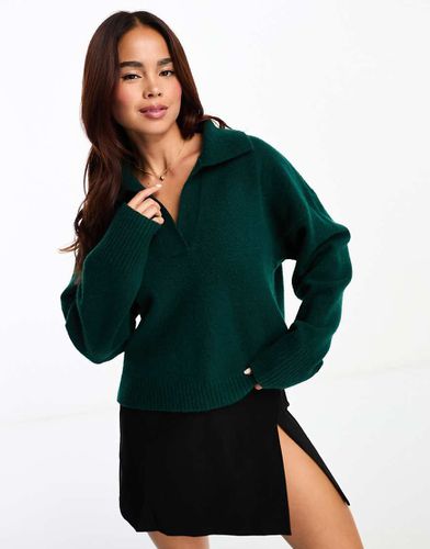 Maglione a maniche lunghe scuro con colletto - Monki - Modalova