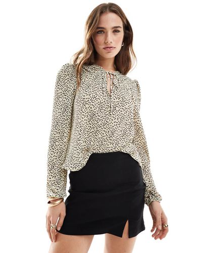 Blusa sporco a pois allacciata al collo - Mango - Modalova