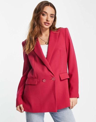 Blazer oversize rosso rosato con doppi bottoni in coordinato - Mango - Modalova