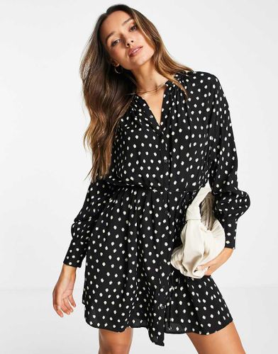 Vestito chemisier a pois - Mango - Modalova