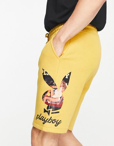 X Playboy - Pantaloncini in jersey con stampa fotografica in coordinato - Mennace - Modalova