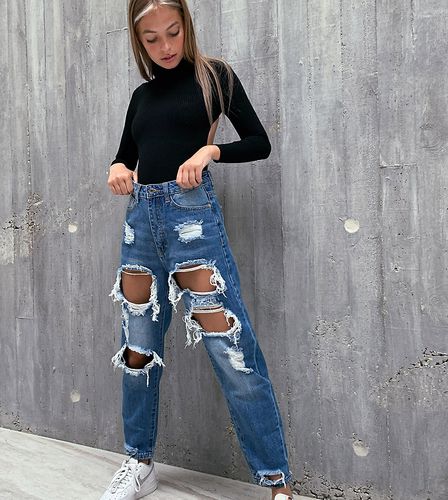 Mom jeans strappati - Missguided Petite - Modalova
