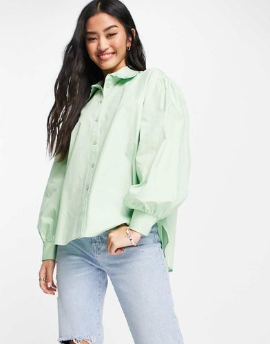 Camicia oversize in popeline salvia - Miss Selfridge - Modalova