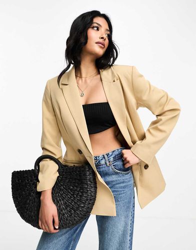 Blazer oversize doppiopetto color pietra - Miss Selfridge - Modalova