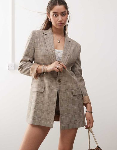 Blazer oversize extra largo a quadri in coordinato - Miss Selfridge - Modalova