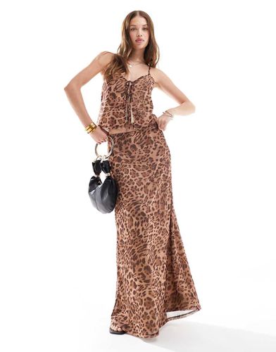 Gonna lunga con stampa leopardata - Miss Selfridge - Modalova