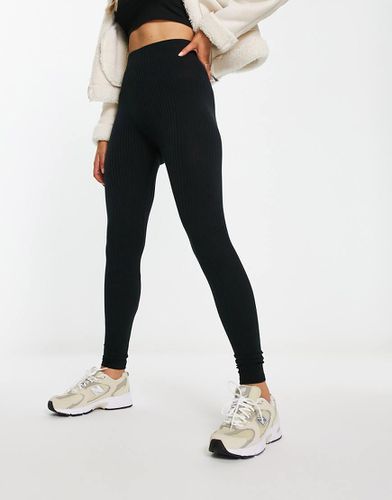 Leggings a vita alta neri - Miss Selfridge - Modalova