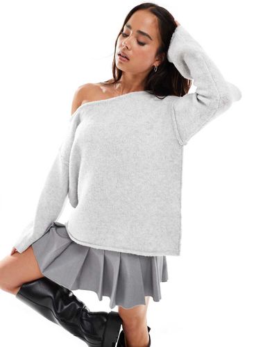 Maglione comodo mélange con spalla scoperta asimmetrico - Miss Selfridge - Modalova