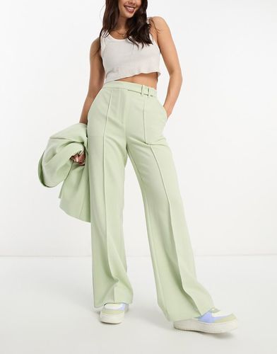 Pantaloni sartoriali oversize ampi salvia in coordinato - Miss Selfridge - Modalova