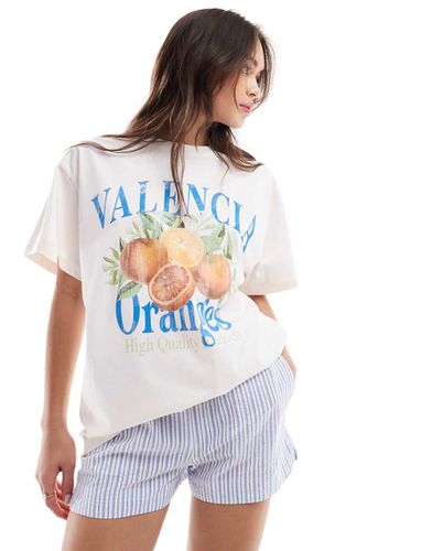 T-shirt oversize con stampa grafica di arance - Miss Selfridge - Modalova