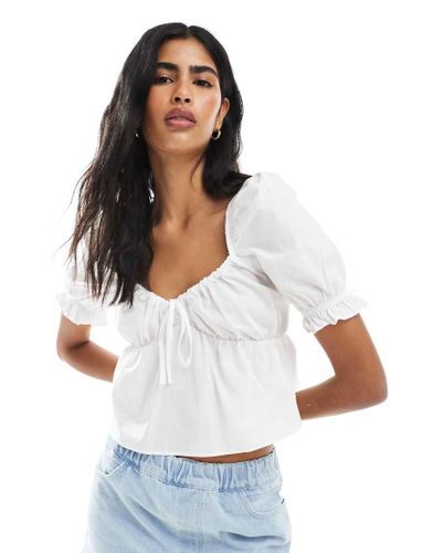 Top tendance folk en popeline - Miss Selfridge - Modalova