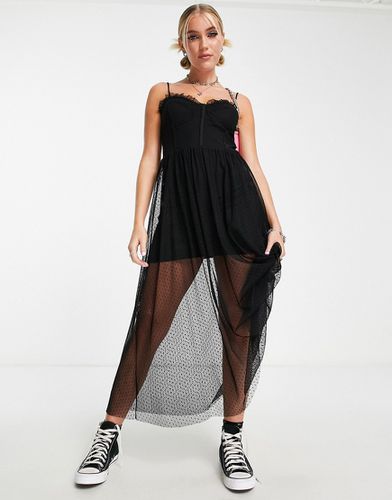 Vestito midi stile corsetto in rete - Miss Selfridge - Modalova