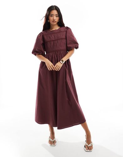 Maureen - Vestito color bordeaux con gonna al polpaccio - Nobody's Child - Modalova