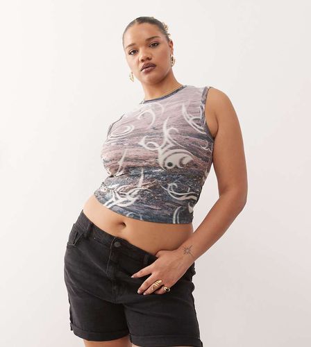 Short en jean à taille haute - Noisy May Curve - Modalova