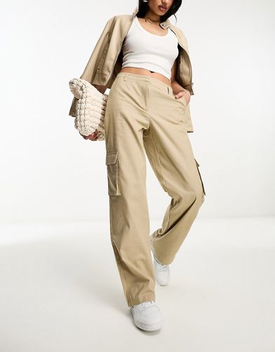 Pantaloni cargo beige in lino - NA-KD - Modalova