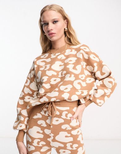 Maglione in maglia leopardata in coordinato - Never Fully Dressed - Modalova