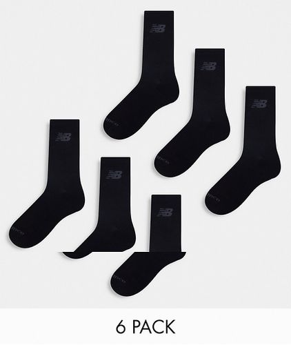 Confezione da 6 paia di calzini tecnici neri - New Balance - Modalova
