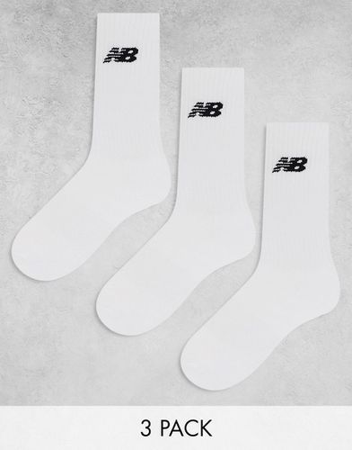 Confezione da 3 paia di calzini bianchi con logo - New Balance - Modalova