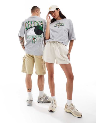 T-shirt mélange unisex con stampa dei Boston Celtics - New Era - Modalova