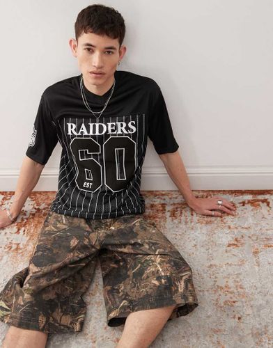 Top sportif à motif Las Vegas Raiders - à rayures - New Era - Modalova