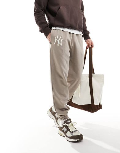 Joggers color pietra con logo NY - New Era - Modalova