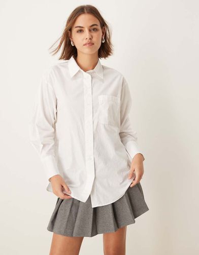 Camicia in popeline bianca - New Look - Modalova