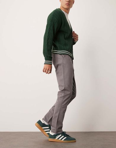 New Look - Chino slim grigio scuro - New Look - Modalova