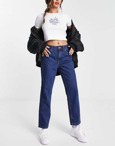 Mom jeans a vita medio alta scuro - New Look - Modalova