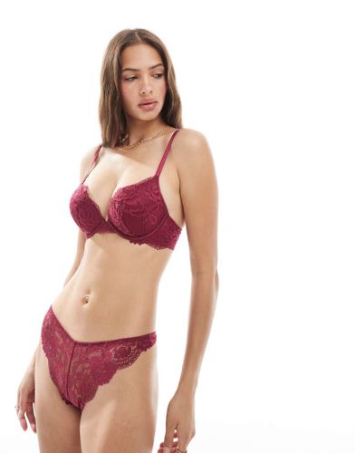 String en dentelle - Bordeaux - New Look - Modalova