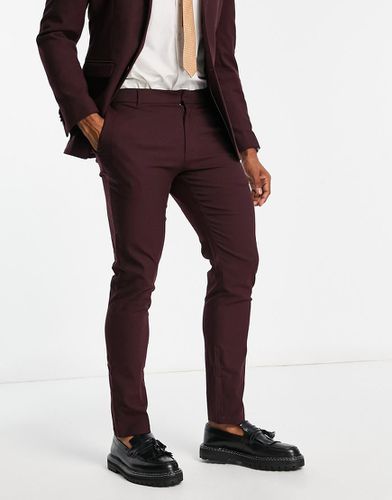 Pantaloni da abito skinny bordeaux - New Look - Modalova