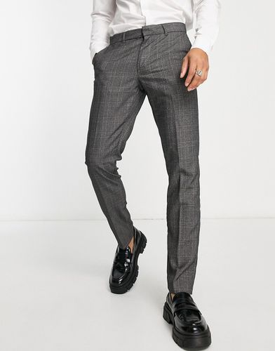 Pantaloni eleganti skinny grigi a quadri - New Look - Modalova