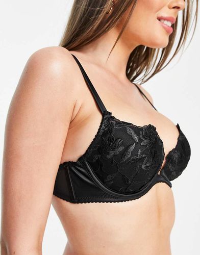 Reggiseno push up con ricamo a fiori - New Look - Modalova