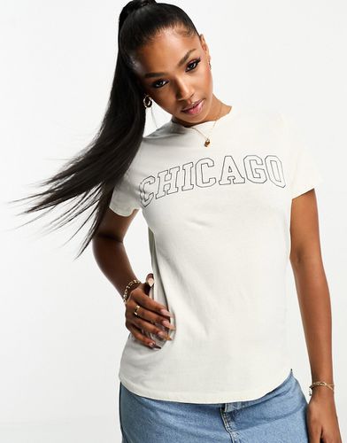 T-shirt sporco con scritta "Chicago" - New Look - Modalova