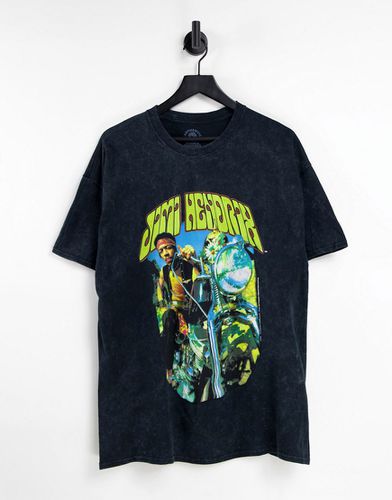 T-shirt oversize slavato con stampa di Jimi Hendrix - New Look - Modalova