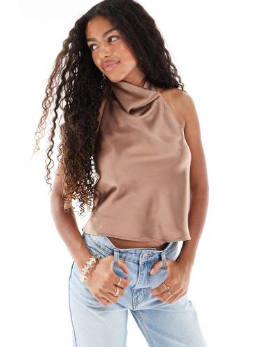 Top dos nu en satin - Vison - New Look - Modalova