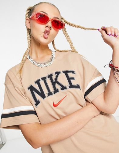 T-shirt unisex beige rétro stile college - Nike - Modalova