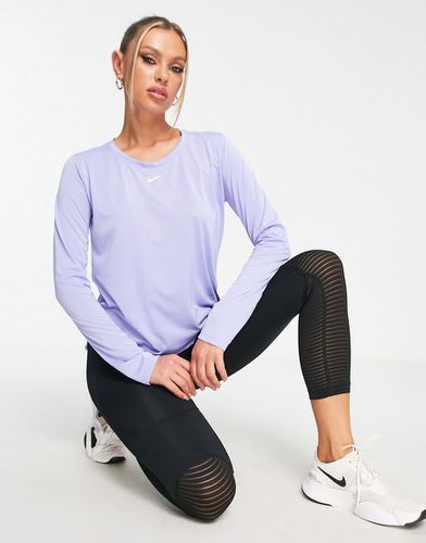 One Dri-FIT - T-shirt standard a maniche lunghe lilla - Nike Training - Modalova
