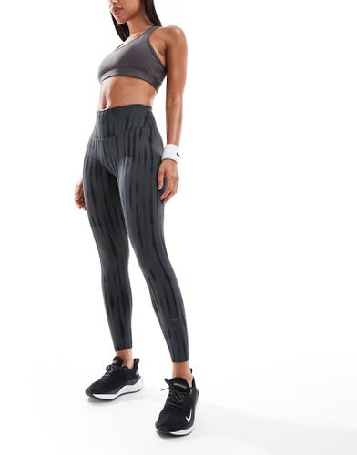 One - Leggings a 7/8 neri con stampa a vita alta - Nike Training - Modalova