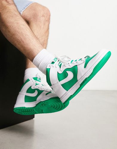 Dunk - Sneakers alte rétro alte bianche e verdi - Nike - Modalova