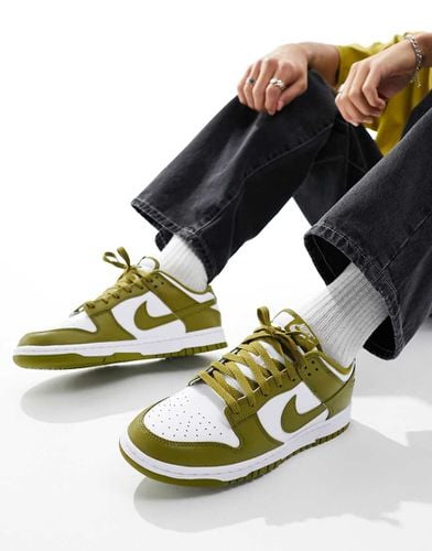 Dunk - Sneakers rétro basse bianche e kaki - Nike - Modalova