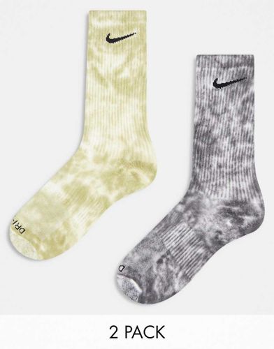 Everyday Cushioned Plus - Confezione da 2 paia di calzini imbottiti tie-dye - Nike - Modalova