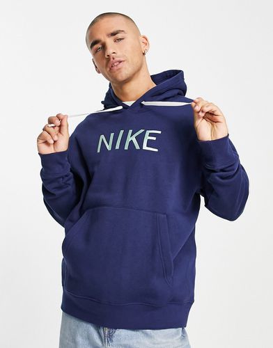 Nike - Felpa blu navy con cappuccio - Nike - Modalova