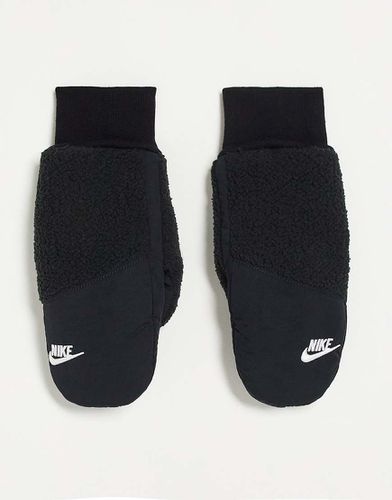 Manopole in pile borg nere da donna - Nike - Modalova