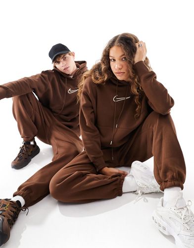 Midi - Felpa unisex cacao con cappuccio e logo - Nike - Modalova