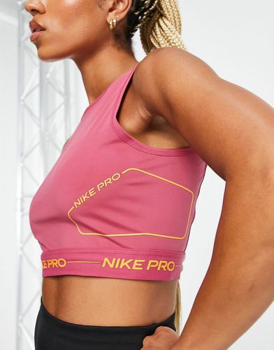 Nike - Pro Training Seasonal - Top senza maniche e arancione - Nike Training - Modalova