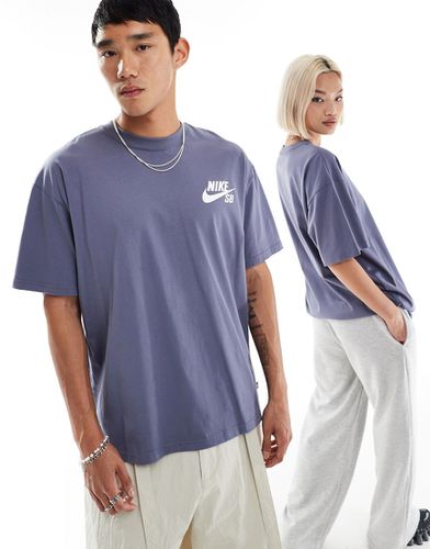 Nike - SB - T-shirt grigia con logo sul petto - Nike SB - Modalova
