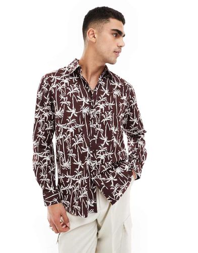 Camicia da mare a maniche lunghe in lino - South Beach - Modalova