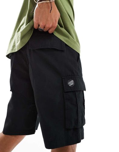 Pantaloncini cargo neri in ripstop di cotone - Santa Cruz - Modalova