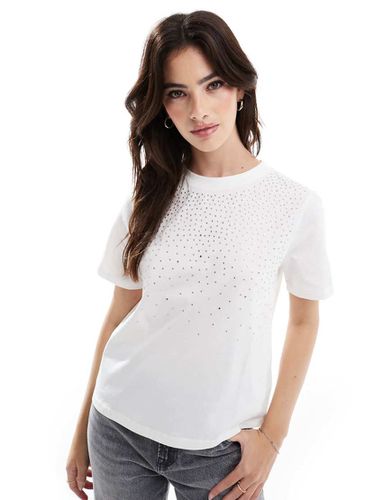 Burst - T-shirt bianca con dettagli metallizzati - Scalpers - Modalova